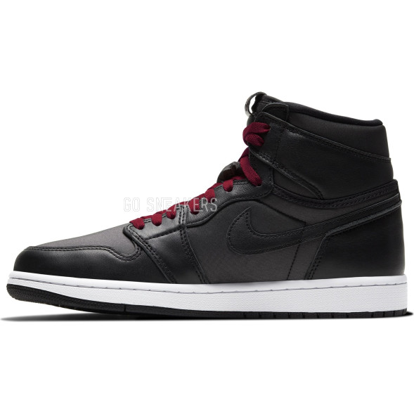 Унисекс кроссовки Nike Air Jordan 1 Retro High Black Satin Gym Red
