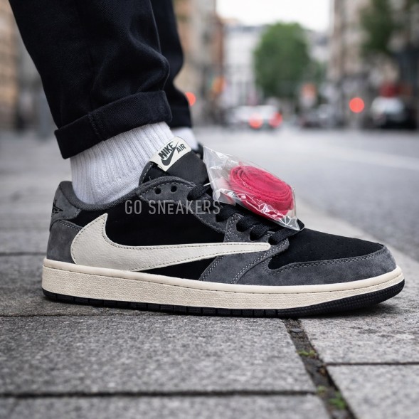 Мужские кроссовки Nike Air Jordan 1 Low OG SP x Travis Scott &amp; Fragment Grey/Black