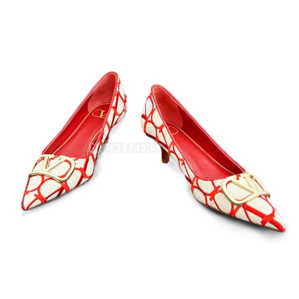 Женские туфли Valentino Toile Iconographe Red/White
