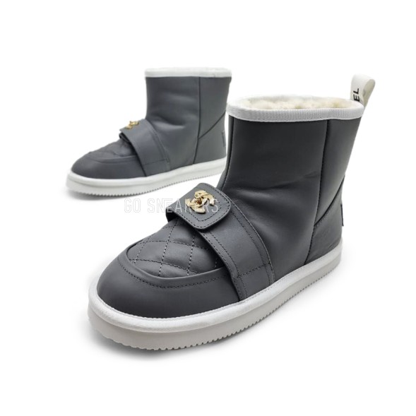 Женские зимние сапожки Chanel Winter Boots Grey