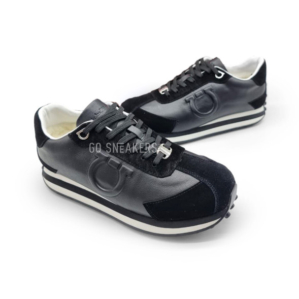 Мужские зимние кроссовки Salvatore Ferragamo Omega Winter Black