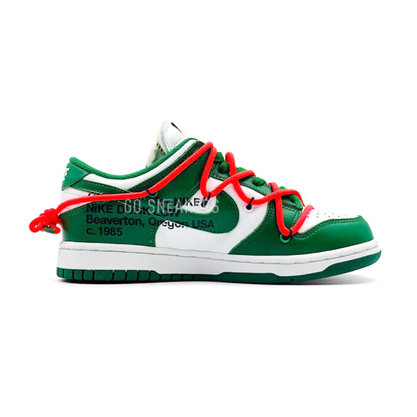 Унисекс кроссовки Nike Dunk Low Off-White University Green White 