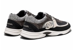 Chanel Tweed Sneakers Grey/Brown/Black