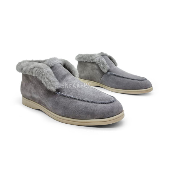 Унисекс ботинки Loro Piana Open Walk Grey Suede