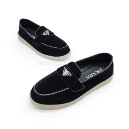 Prada Mocassins Suede Black