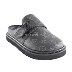 Louis Vuitton Slipper Black Leather 