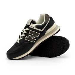 New Balance Leather Black 574