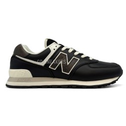 New Balance Leather Black 574