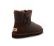 Женские мини угги с пуговицей Bailey Button Mini Metallic Chocolate