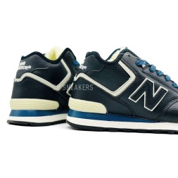 New Balance 574 High Leather Winter Black Blue Unisex