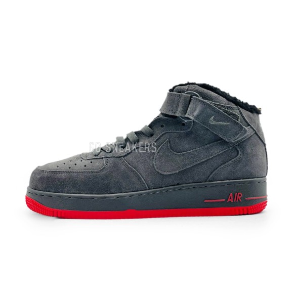 Унисекс зимние кроссовки Nike Air Force 1 ’07 LV8 Mid Utility Grey Suede