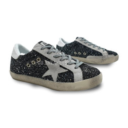 Golden Goose Superstar Glitter Black
