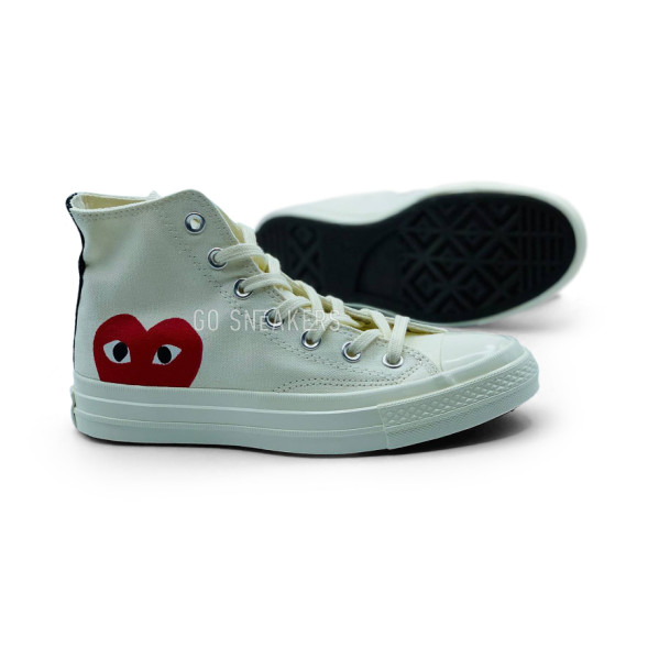 Женские кеды Converse X Comme Des Garcons Play White High Top